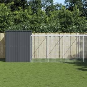 Caseta perros con corral acero galvanizado gris 214x1273x181 cm von , Hundehütten - Ref: Foro24-3189136, Preis: 1,00 €, Rabat...