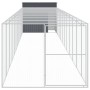 Caseta perros con corral acero galvanizado gris 214x1273x181 cm von , Hundehütten - Ref: Foro24-3189136, Preis: 1,00 €, Rabat...