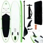 Green and white inflatable paddle surf board set by vidaXL, Paddleboards - Ref: Foro24-92734, Price: 197,87 €, Discount: %