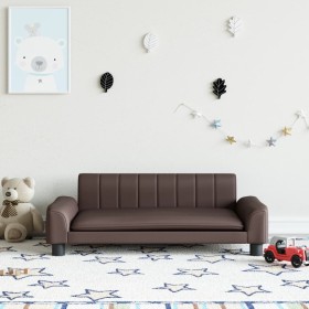 Sofá para niños de cuero sintético marrón 90x53x30 cm von , Baby- und Kleinkindmöbel - Ref: Foro24-3196265, Preis: 88,23 €, R...