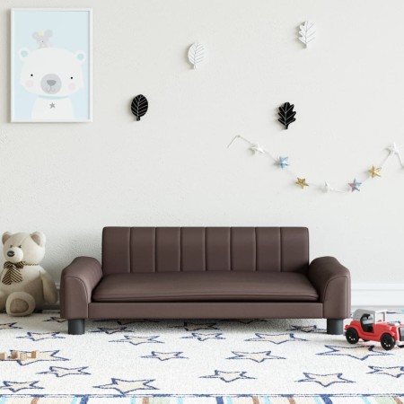 Sofá para niños de cuero sintético marrón 90x53x30 cm von , Baby- und Kleinkindmöbel - Ref: Foro24-3196265, Preis: 88,23 €, R...