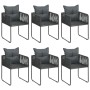 Set de comedor de jardín de 7 piezas PVC ratán negro de , Conjuntos de jardín - Ref: Foro24-3060098, Precio: 595,83 €, Descue...