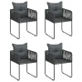 Set de comedor de jardín de 5 piezas PVC ratán negro by , Garden sets - Ref: Foro24-3060102, Price: 479,06 €, Discount: %