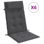 Cojines de silla respaldo alto 6 uds tela Oxford gris antracita von , Kissen für Stühle und Sofas - Ref: Foro24-361876, Preis...