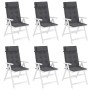 Cojines de silla respaldo alto 6 uds tela Oxford gris antracita von , Kissen für Stühle und Sofas - Ref: Foro24-361876, Preis...