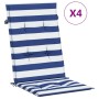 Cojines para sofá de palés 4 uds tela azul y blanco a rayas by , Cushions for chairs and sofas - Ref: Foro24-361254, Price: 7...