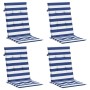 Cojines para sofá de palés 4 uds tela azul y blanco a rayas by , Cushions for chairs and sofas - Ref: Foro24-361254, Price: 7...