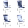 Cojines para sofá de palés 4 uds tela azul y blanco a rayas by , Cushions for chairs and sofas - Ref: Foro24-361254, Price: 7...