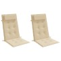 Cojines de silla con respaldo alto 2 uds tela Oxford beige von , Kissen für Stühle und Sofas - Ref: Foro24-361883, Preis: 48,...