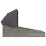 Tumbona con toldo plegable ratán sintético gris 200x114x128 cm by , Outdoor beds - Ref: Foro24-362274, Price: 332,40 €, Disco...