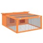 Conejera de madera maciza de pino marrón 117,5x97x47,5 cm von , Käfige und Lebensräume für Kleintiere - Ref: Foro24-172286, P...