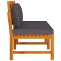 Sofá cama con cojín madera maciza acacia gris 200x60x75 cm by , Outdoor beds - Ref: Foro24-312145, Price: 365,08 €, Discount: %