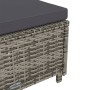 Tumbona de jardín con cojín de ratán sintético gris oscuro by , Loungers - Ref: Foro24-317178, Price: 221,91 €, Discount: %