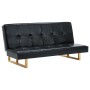 Sofá cama de cuero sintético negro by , Sofas - Ref: Foro24-247026, Price: 241,60 €, Discount: %