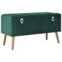 Banco con compartimento de terciopelo verde 80 cm von , Bänke für Hallen und Lager - Ref: Foro24-329929, Preis: 97,16 €, Raba...
