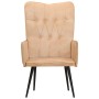 Sillón orejero de lona color crema by , Armchairs - Ref: Foro24-339651, Price: 86,73 €, Discount: %
