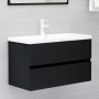 Juego de muebles de baño 2 pzas madera contrachapada negro de vidaXL, Muebles de baño - Ref: Foro24-804882, Precio: 67,41 €, ...