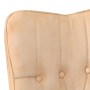 Sillón orejero de lona color crema by , Armchairs - Ref: Foro24-339651, Price: 86,73 €, Discount: %