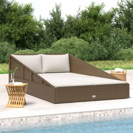 Tumbona cama de jardín ratán sintético marrón 110x200 cm von , Betten im Freien - Ref: Foro24-42666, Preis: 302,09 €, Rabatt: %