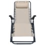 Tumbona plegable de terraza textileno crema de , Tumbonas - Ref: Foro24-47900, Precio: 108,92 €, Descuento: %