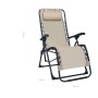 Tumbona plegable de terraza textileno crema de , Tumbonas - Ref: Foro24-47900, Precio: 108,92 €, Descuento: %
