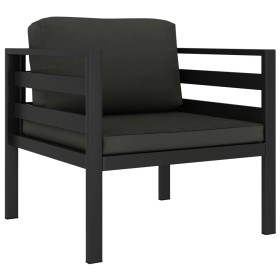 Sofá individual con cojines aluminio antracita von , Modulare Sofas für den Außenbereich - Ref: Foro24-49241, Preis: 222,58 €...