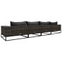 Set de sofás de jardín con cojines 4 pzas ratán sintético gris by , Outdoor sofas - Ref: Foro24-49530, Price: 658,39 €, Disco...