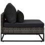 Set de sofás de jardín con cojines 4 pzas ratán sintético gris by , Outdoor sofas - Ref: Foro24-49530, Price: 658,39 €, Disco...
