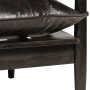 Sofá de 2 plazas cuero auténtico con madera de acacia negro von , Sofas - Ref: Foro24-246483, Preis: 535,69 €, Rabatt: %