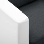 Sofá de 3 plazas de cuero sintético blanco y gris oscuro by , Sofas - Ref: Foro24-247175, Price: 385,28 €, Discount: %