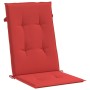 Cojín silla de jardín respaldo alto 2 uds tela rojo 120x50x3 cm by , Cushions for chairs and sofas - Ref: Foro24-43187, Price...