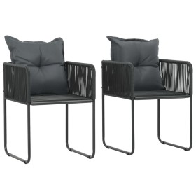 Sillas de jardín con cojines 2 unidades ratán sintético negro von , Gartenstühle - Ref: Foro24-44438, Preis: 139,77 €, Rabatt: %