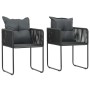 Sillas de jardín con cojines 2 unidades ratán sintético negro von , Gartenstühle - Ref: Foro24-44438, Preis: 139,77 €, Rabatt: %