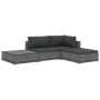 Set de muebles de jardín 4 pzas y cojines ratán sintético gris von , Gartensets - Ref: Foro24-46779, Preis: 368,01 €, Rabatt: %
