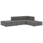 Set de muebles de jardín 4 pzas y cojines ratán sintético gris von , Gartensets - Ref: Foro24-46779, Preis: 368,01 €, Rabatt: %
