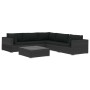 Set muebles de jardín 6 piezas y cojines ratán sintético negro de , Conjuntos de jardín - Ref: Foro24-46772, Precio: 618,77 €...