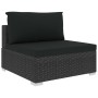 Set muebles de jardín 6 piezas y cojines ratán sintético negro de , Conjuntos de jardín - Ref: Foro24-46772, Precio: 618,77 €...