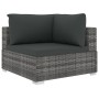 Set de muebles de jardín 9 pzas y cojines ratán sintético gris de , Conjuntos de jardín - Ref: Foro24-46787, Precio: 846,76 €...