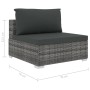Set de muebles de jardín 9 pzas y cojines ratán sintético gris de , Conjuntos de jardín - Ref: Foro24-46787, Precio: 846,76 €...