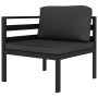 Set muebles de jardín 8 pzas y cojines aluminio gris antracita by , Garden sets - Ref: Foro24-49234, Price: 1,00 €, Discount: %