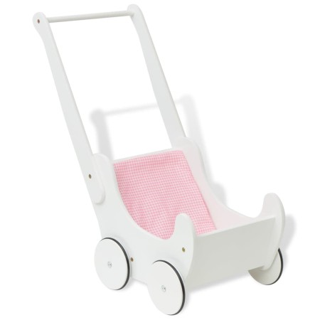 Cochecito de muñecas madera 53x25,7x50 cm blanco von , Spielzeuge von Berufen und Rollen - Ref: Foro24-80177, Preis: 43,11 €,...