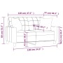 Sofá de 2 plazas con cojines cuero sintético color crema 120 cm by , Sofas - Ref: Foro24-3200799, Price: 231,68 €, Discount: %