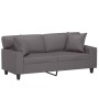 Sofá de 2 plazas con cojines cuero sintético gris 140 cm von , Sofas - Ref: Foro24-3200868, Preis: 303,00 €, Rabatt: %