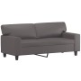Sofá de 2 plazas con cojines cuero sintético gris 140 cm von , Sofas - Ref: Foro24-3200868, Preis: 303,00 €, Rabatt: %