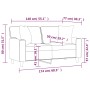 Sofá de 2 plazas con cojines cuero sintético gris 140 cm von , Sofas - Ref: Foro24-3200868, Preis: 303,00 €, Rabatt: %