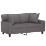 Sofá de 2 plazas con cojines cuero sintético gris 120 cm by , Sofas - Ref: Foro24-3200863, Price: 246,15 €, Discount: %