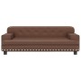 Cama para perros de cuero sintético marrón 90x53x30 cm by , Beds for dogs - Ref: Foro24-171878, Price: 113,62 €, Discount: %