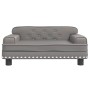 Cama para perros de cuero sintético gris 70x45x30 cm de , Camas para perros - Ref: Foro24-171892, Precio: 85,60 €, Descuento: %