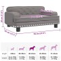 Cama para perros de cuero sintético gris 70x45x30 cm de , Camas para perros - Ref: Foro24-171892, Precio: 85,60 €, Descuento: %