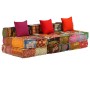 Puf modular de 3 plazas de tela patchwork de , Cojines para sillas y sofás - Ref: Foro24-244983, Precio: 666,69 €, Descuento: %